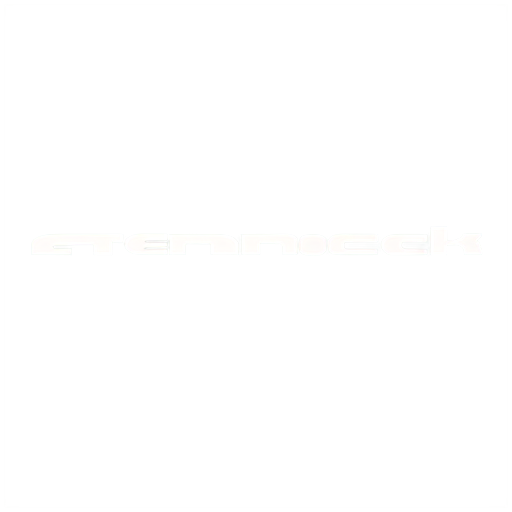 oversimplified logo of tech group "aerocock". Letters inside bold shape. White and black logo - icon | sticker