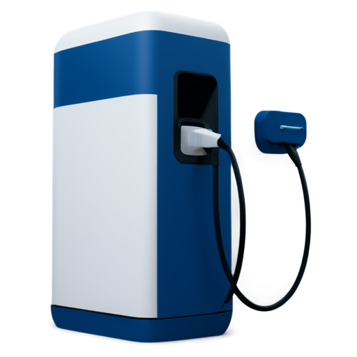 wallbox Charging station electro car, realistic, blue, white, symple - icon | sticker