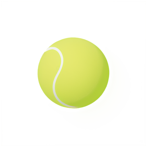 a tennis ball with symmetric grain and a cat ears - icon | sticker
