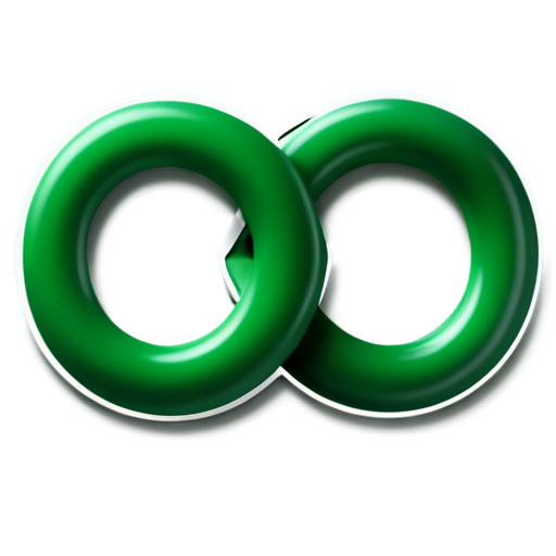 A green sharp infinity loop symbolizing SW - icon | sticker