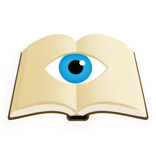 a book, an eye, infinite time - icon | sticker