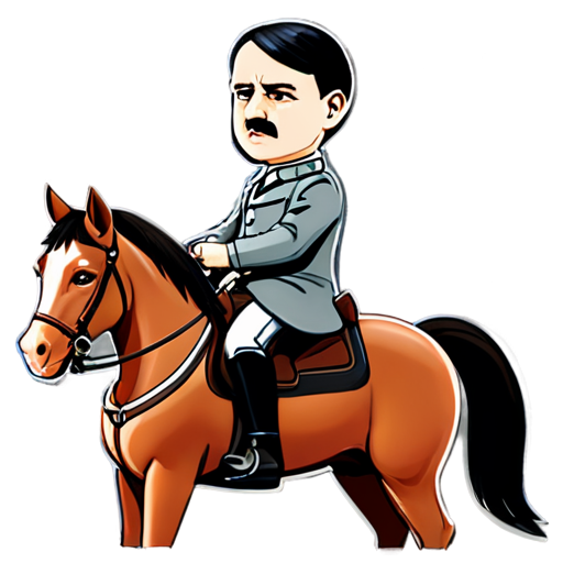 Hitler on horseback - icon | sticker