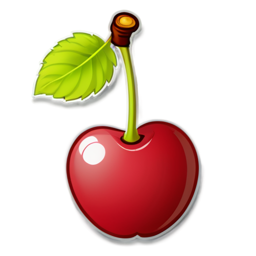 Logo a cherry, icon, 4k, detailed, admin - icon | sticker