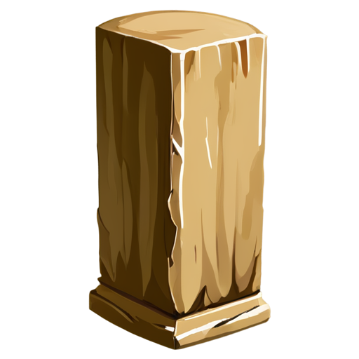 brown stone pillar icon - icon | sticker