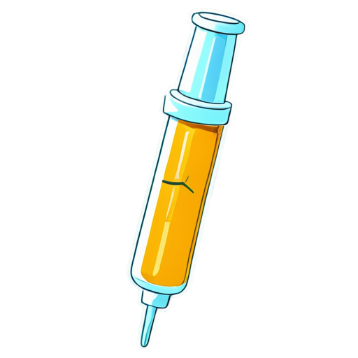 cute syringe no human - icon | sticker