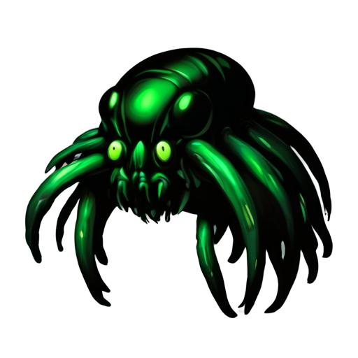 monster hive icon green and black colors scary style slime - icon | sticker