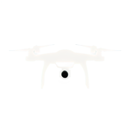 top view of a flying drone logo - icon | sticker