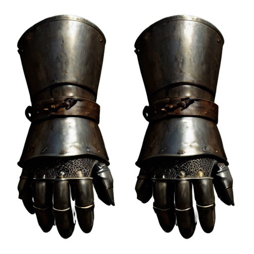 Simple poor medieval light plate gauntlets - icon | sticker