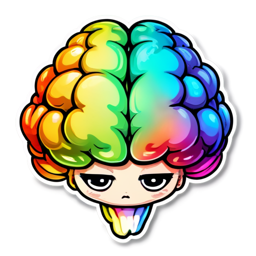 Second brain, fantasy colours - icon | sticker