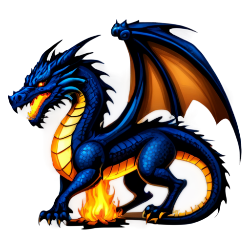 medieval dragon fire icon - icon | sticker