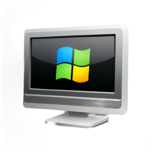 the windows os icon in the monitor for logo - icon | sticker