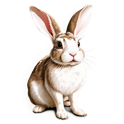 stunned rabbit cross-eyed flying - icon | sticker