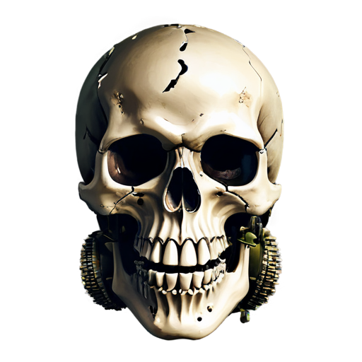 skull with a frag grenade in his teeth - icon | sticker