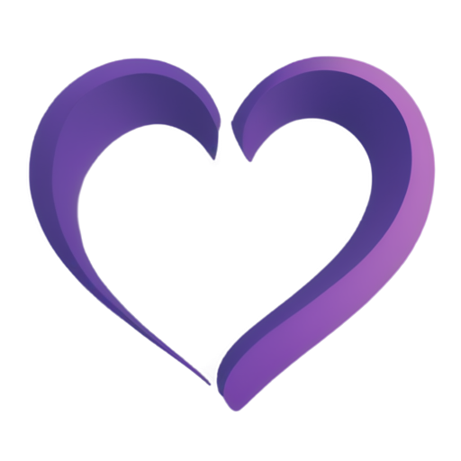 An expressive heart, gradually transforming from red to purple, beating in the rhythm of colorful sound waves, modern futuristic font, dynamic and transformative. - icon | sticker