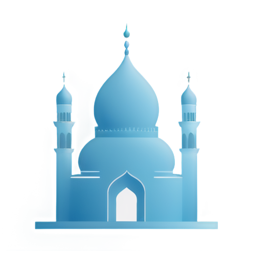 imam, mosque, friday, light blue - icon | sticker