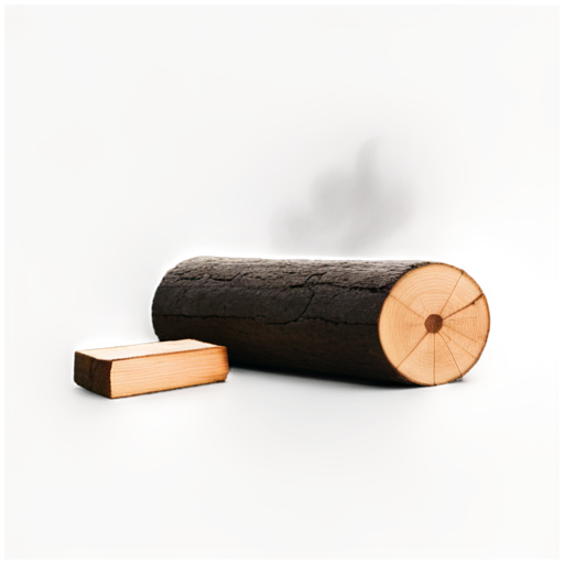 a beautiful burning firewood - icon | sticker