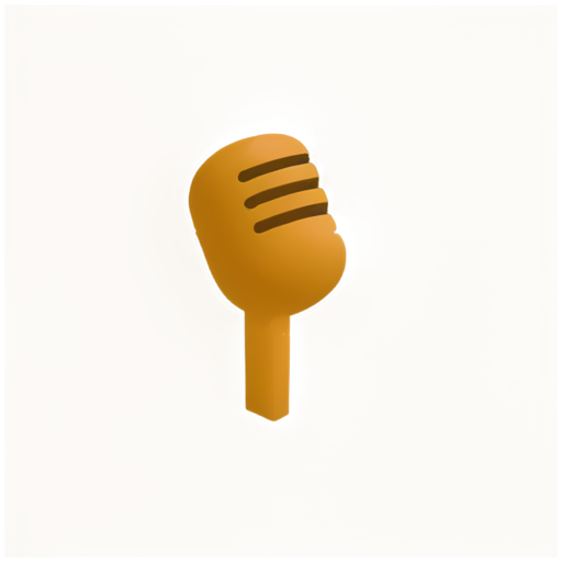 Microphone stuck in poop - icon | sticker