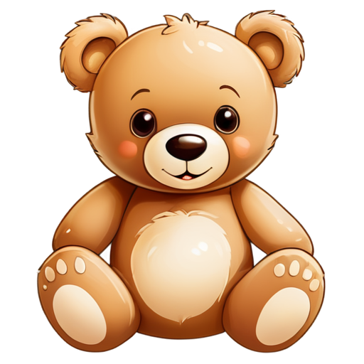 baby bear toy icon beige no background - icon | sticker