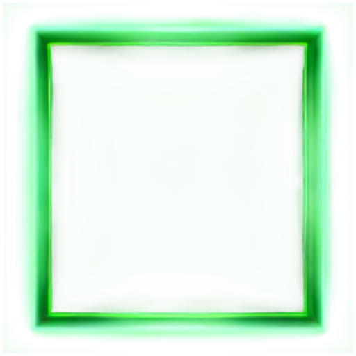 glowing green square outline - icon | sticker