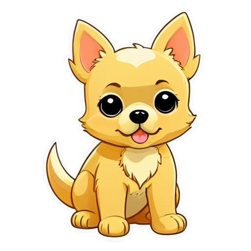 Animal icons,DWTB,white background,simple background,no humans,open eyes,no lineart,dog,solo,only head,animal focus,u_u,blush stickers,***,animal,from side,signature,leaf, - icon | sticker