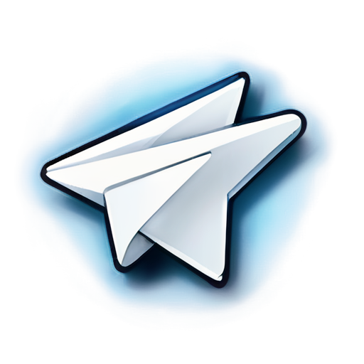 telegram social networking icon on a white background without additional objects wings in one layer arranged vertically - icon | sticker