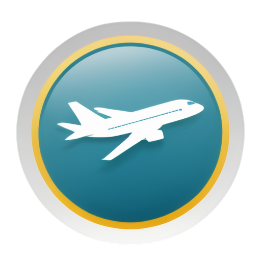 flying aircraft with kazakh tag (flag) in radar picture background - icon | sticker