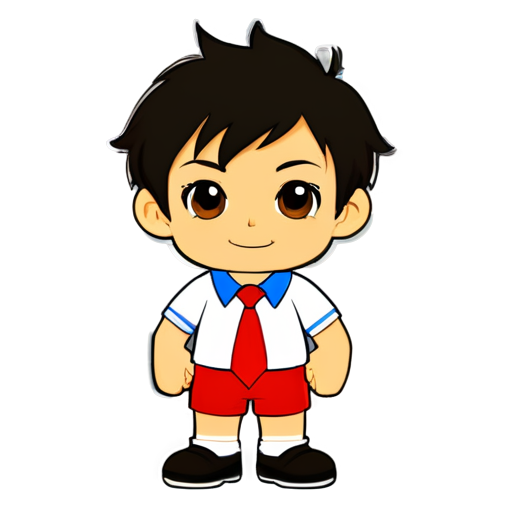 IT-support mascot with red and white colors - icon | sticker