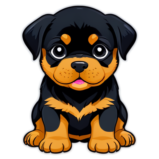 Rottweiler puppy’s - icon | sticker