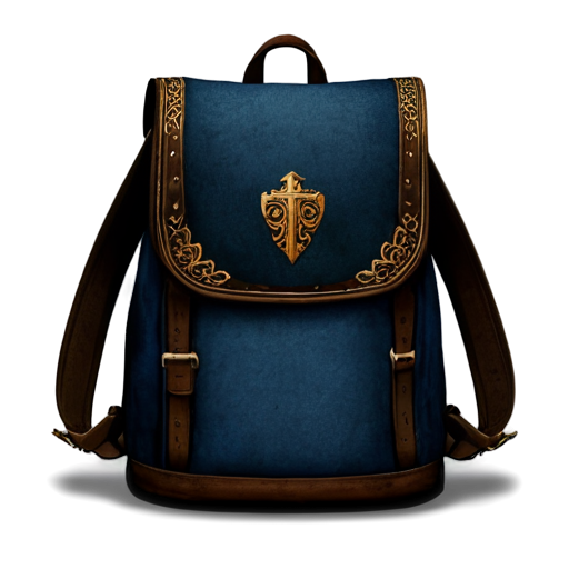 medieval open backpack - icon | sticker