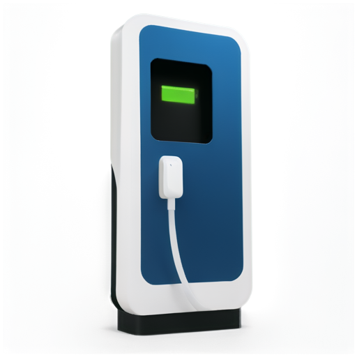 wallbox Charging station electro car, blue, white, sympel - icon | sticker