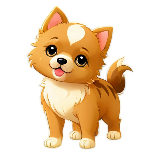 a cute dog - icon | sticker