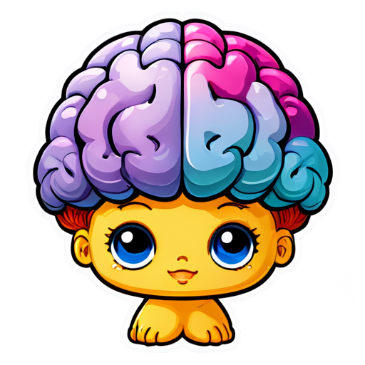 Second brain, fantasy colours - icon | sticker