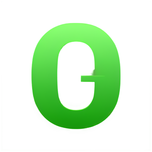 The Latin letter "G" on a background of green zeros and ones - icon | sticker