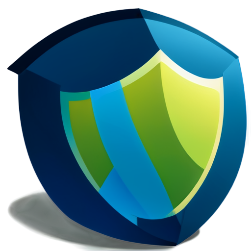 Create an icon for a browser extension called AdShield. The main element of the icon is a blue shield, symbolizing protection. The shield should have an image that indicates ad blocking, such as a crossed banner or pop-up window. There should be a small lock at the bottom of the shield, symbolizing data protection. The icon should be minimalistic and modern, with clear lines and no unnecessary details. - icon | sticker