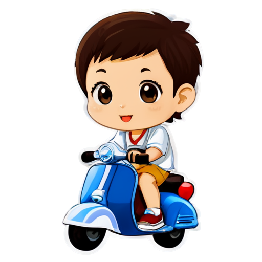 car and scooter - icon | sticker