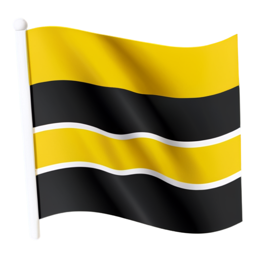 3 stripes : the black stripe ,yellow stripe and white stripe flag - icon | sticker