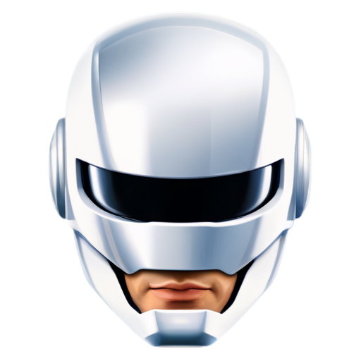 full face, robocop emoji - icon | sticker