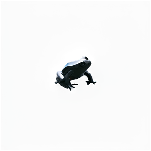 PLEASE CREATE Tiny PNG icon of karate ninja poison dart frog. Incredibly small and cute. Rendered in a single color with only black/whitespace. - icon | sticker