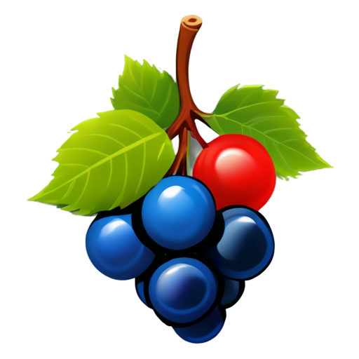 Berry with Thunder, Berry Icon, Electric Blue, Bold Design, Powerful Fruit, Vibrant Colors, Norse Theme - icon | sticker