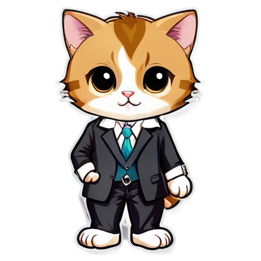 lawyer cat like judge - icon | sticker