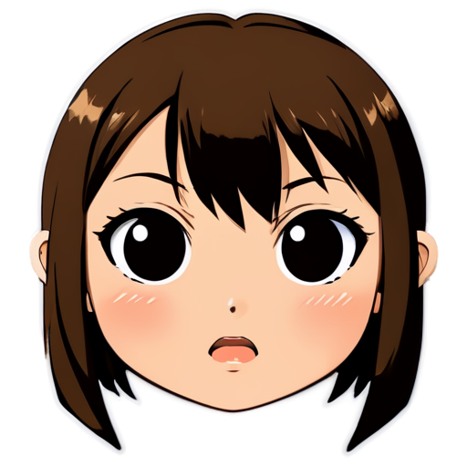 anime face winks - icon | sticker