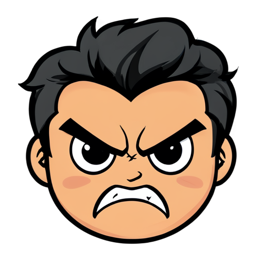 Simple angry face with word “aypiha”, flat - icon | sticker