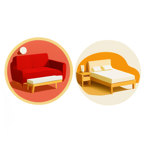 Furniture Store for map in game in circle sympol - icon | sticker