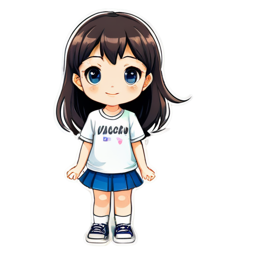 Girl says hi - icon | sticker