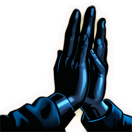 animated dark hands praying icon - icon | sticker