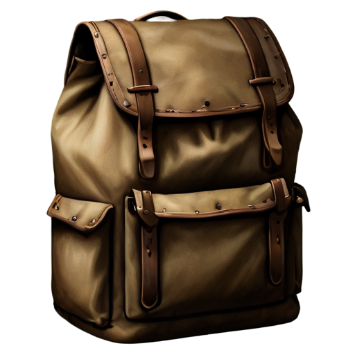 Simple poor medieval backpack - icon | sticker