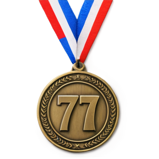 medal with the inscription 777 - icon | sticker