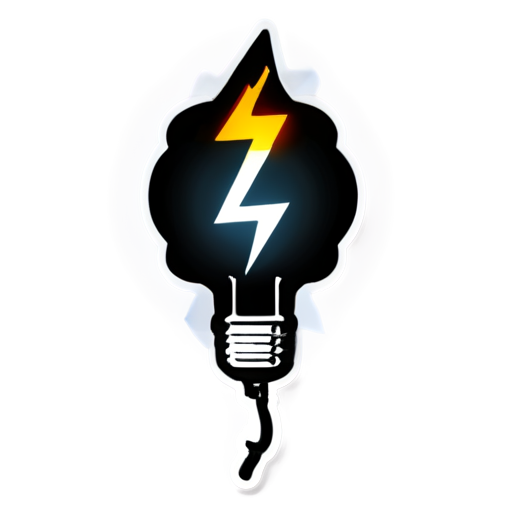 electricity lighting without background - icon | sticker