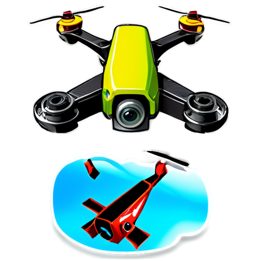 FPV drones carbon rame - icon | sticker