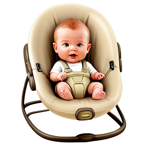 baby item bouncers icon light beige no background - icon | sticker